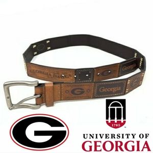 NWT University of Georgia Fossil Leather Belt